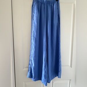 Women's Wide Leg Blue Pants